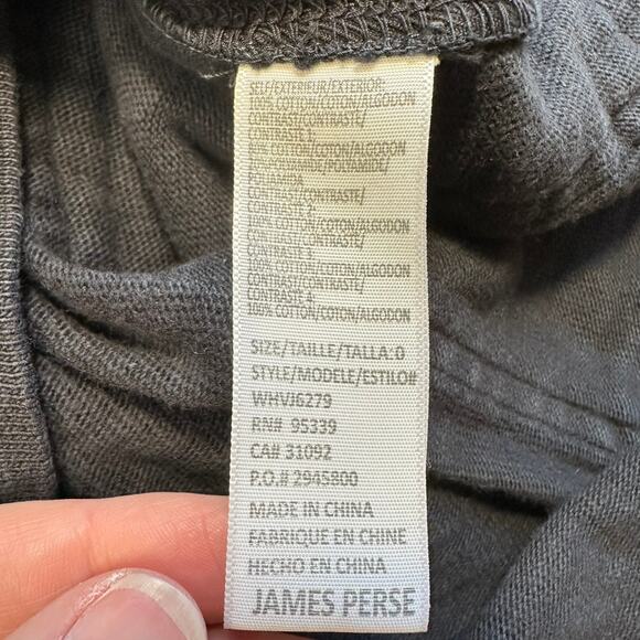 James Perse Sleeveless Black Dress Knit Denim Pockets Tie Waist Size 0 XS - Picture 8 of 12